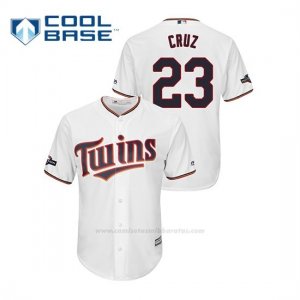 Camiseta Beisbol Hombre Minnesota Twins Nelson Cruz 2019 Postseason Cool Base Blanco