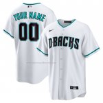 Camiseta Beisbol Hombre Arizona Diamondbacks Alterno Replica Personalizada Blanco