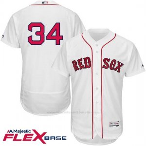 Camiseta Beisbol Hombre Boston Red Sox 34 David Ortiz Blanco Flex Base Autentico Coleccion