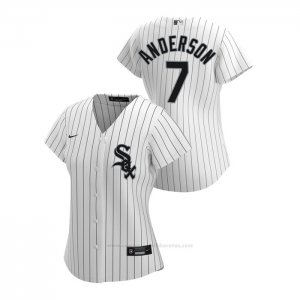 Camiseta Beisbol Mujer Chicago White Sox Tim Anderson 2020 Replica Primera Blanco