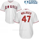Camiseta Beisbol Hombre Los Angeles Angels 47 Ricky Nolasco Blanco Cool Base