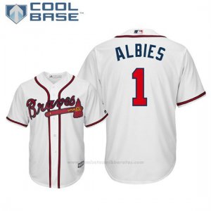 Camiseta Beisbol Hombre Atlanta Braves Ozzie Albies Cool Base 1ª Blanco