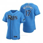 Camiseta Beisbol Hombre Tampa Bay Rays Austin Meadows Alterno Autentico 2020 Azul