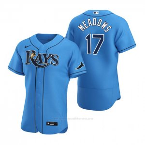 Camiseta Beisbol Hombre Tampa Bay Rays Austin Meadows Alterno Autentico 2020 Azul