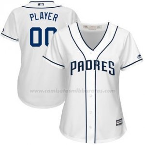 Camiseta Mujer San Diego Padres Personalizada Blanco