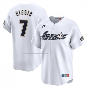 Camiseta Beisbol Hombre Houston Astros Craig Biggio Throwback Cooperstown Collection Limited Blanco
