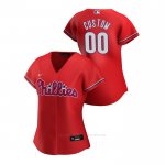 Camiseta Beisbol Mujer Philadelphia Phillies Personalizada 2020 Replica Alterno Rojo