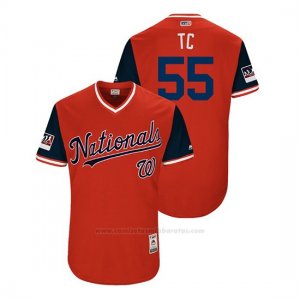Camiseta Beisbol Hombre Washington Nationals Tim Collins 2018 Llws Players Weekend TcRojo