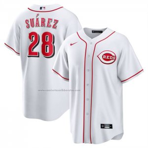 Camiseta Beisbol Hombre Cincinnati Reds Eugenio Suarez Primera Replica Blanco1