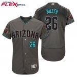 Camiseta Beisbol Hombre Arizona Diamondbacks 26 Shelby Miller Gris Aqua Alterno 20 Aniversario Flex Base