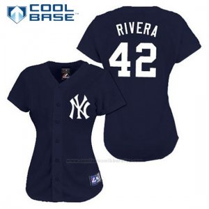 Camiseta Beisbol Hombre New York Yankees Mariano Rivera 42 Azul Azul Cool Base