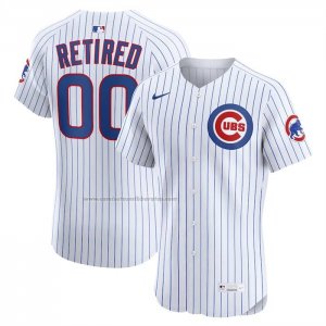 Camiseta Beisbol Hombre Chicago Cubs Retired Roster Primera Elite Blanco