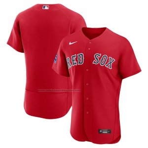 Camiseta Beisbol Hombre Boston Red Sox Alterno Parche Patrocinador Autentico Rojo