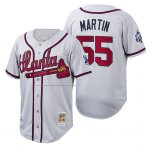 Camiseta Beisbol Hombre Atlanta Braves Chris Martin Cooperstown Collection Autentico Blanco