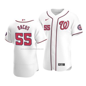 Camiseta Beisbol Hombre Washington Nationals Dakota Bacus Autentico Primera Blanco