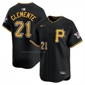 Camiseta Beisbol Hombre Pittsburgh Pirates Roberto Clemente Alterno Limited Negro Camiseta Beisbol Hombre Pittsburgh Pirates Roberto Clemente Alterno Limited Negro