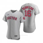 Camiseta Beisbol Hombre Boston Red Sox Andrew Benintendi Autentico Road Gris