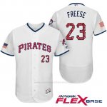 Camiseta Beisbol Hombre Pittsburgh Pirates 2017 Estrellas y Rayas David Freese Blanco Flex Base