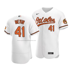 Camiseta Beisbol Hombre Baltimore Orioles Tyler Nevin Autentico Primera Blanco