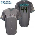 Camiseta Beisbol Hombre Arizona Diamondbacks 2017 Postemporada 44 Paul Goldschmidt Gris Cool Base