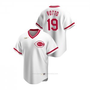 Camiseta Beisbol Hombre Cincinnati Reds Joey Votto Cooperstown Collection Primera Blanco
