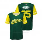 Camiseta Beisbol Nino Oakland Athletics Stephen Piscotty 2018 Llws Players Weekend Momo Green