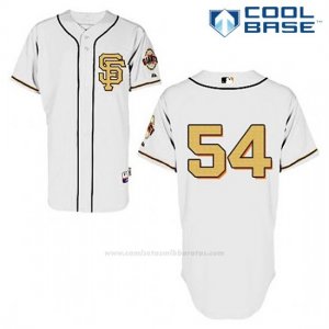 Camiseta Beisbol Hombre San Francisco Giants Sergio Romo 54 Crema Cool Base
