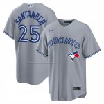Camiseta Beisbol Hombre Toronto Blue Jays Anthony Santander Carretera Replica Gris