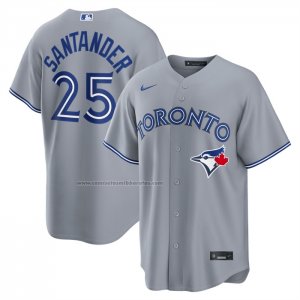 Camiseta Beisbol Hombre Toronto Blue Jays Anthony Santander Carretera Replica Gris
