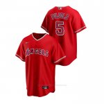 Camiseta Beisbol Hombre Los Angeles Angels Albert Pujols Replica Alterno Rojo