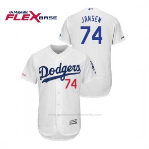 Camiseta Beisbol Hombre Los Angeles Dodgers Kenley Jansen 150th Aniversario Patch Flex Base Blanco