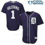 Camiseta Beisbol Hombre Detroit Tigers Jose Iglesias 1 Azul Azul Cool Base