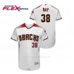 Camiseta Beisbol Hombre Arizona Diamondbacks Robbie Ray 150th Aniversario Patch Autentico Flex Base Blanco Rojo