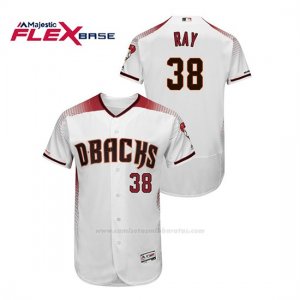 Camiseta Beisbol Hombre Arizona Diamondbacks Robbie Ray 150th Aniversario Patch Autentico Flex Base Blanco Rojo