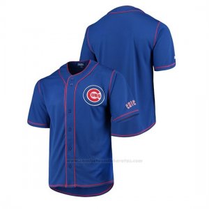 Camiseta Beisbol Hombre Chicago Cubs Button-Down Stitches Team Color Azul