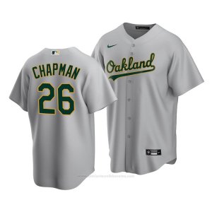 Camiseta Beisbol Hombre Oakland Athletics Matt Chapman Replica Road 2020 Gris