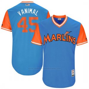 Camiseta Beisbol Hombre Miami Marlins 2017 Little League World Series Vance Worley Azul