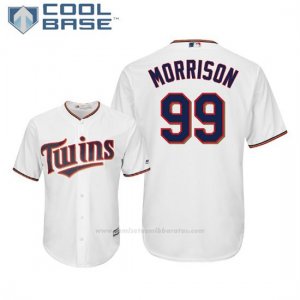 Camiseta Beisbol Hombre Minnesota Twins Logan Morrison Cool Base 1ª Blanco