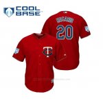 Camiseta Beisbol Hombre Minnesota Twins Eddie Rosario Cool Base Entrenamiento de Primavera 2019 Rojo