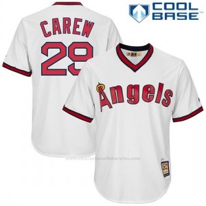 Camiseta Beisbol Hombre Los Angeles Angels Rod Carew Blanco Cool Base