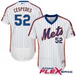 Camiseta Beisbol Hombre New York Mets Yoenis Cespedes Autentico Coleccion Flex Base Blanco