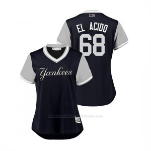 Camiseta Beisbol Mujer New York Yankees Dellin Betances 2018 Llws Players Weekend El Acido Azul