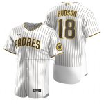 Camiseta Beisbol Hombre San Diego Padres Daniel Hudson Autentico Alterno Marron Blanco