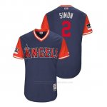 Camiseta Beisbol Hombre Los Angeles Angels Andrelton Simmons 2018 Llws Players Weekend Simon Azul