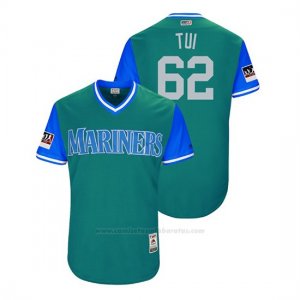 Camiseta Beisbol Hombre Seattle Mariners Sam Tuivailala 2018 Llws Players Weekend Tui Aqua