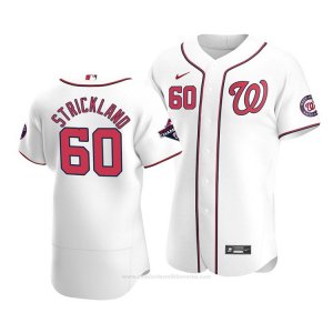 Camiseta Beisbol Hombre Washington Nationals Hunter Strickland Primera Autentico Blanco