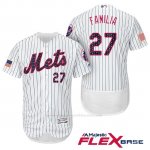 Camiseta Beisbol Hombre New York Mets 2017 Estrellas y Rayas Jeurys Familia Blanco Flex Base