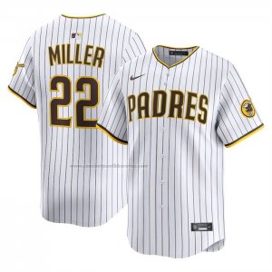 Camiseta Beisbol Hombre San Diego Padres Mason Miller Primera Limited Blanco Camiseta Beisbol Hombre San Diego Padres Mason Miller Primera Limited Blanco