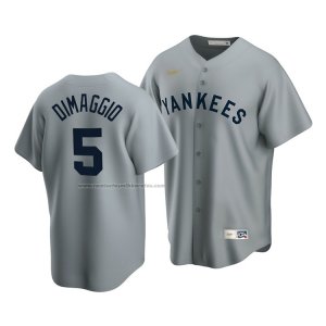 Camiseta Beisbol Hombre New York Yankees Joe Dimaggio Cooperstown Collection Road Gris