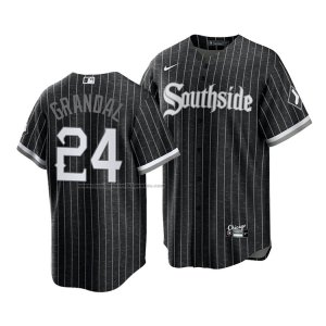 Camiseta Beisbol Hombre Chicago White Sox Yasmani Grandal 2021 City Connect Replica Negro